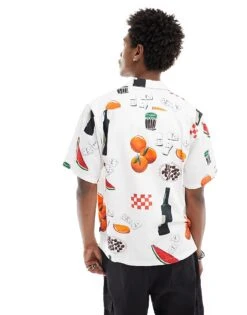 Carhartt WIP Carhartt X ISIS Maria Artistic Dinner Print Shirt In White For Men -Carhartt WIP Sales 205921764 4