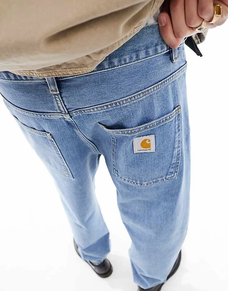 Carhartt WIP Newel Relaxed Tapered Jeans In Blue Wash For Men 2 Carhartt WIP Newel Relaxed Tapered Jeans In Blue Wash For Men - Image 2