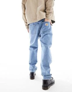 Carhartt WIP Newel Relaxed Tapered Jeans In Blue Wash For Men 9 Carhartt WIP Newel Relaxed Tapered Jeans In Blue Wash For Men -Carhartt WIP Sales 205921929 4