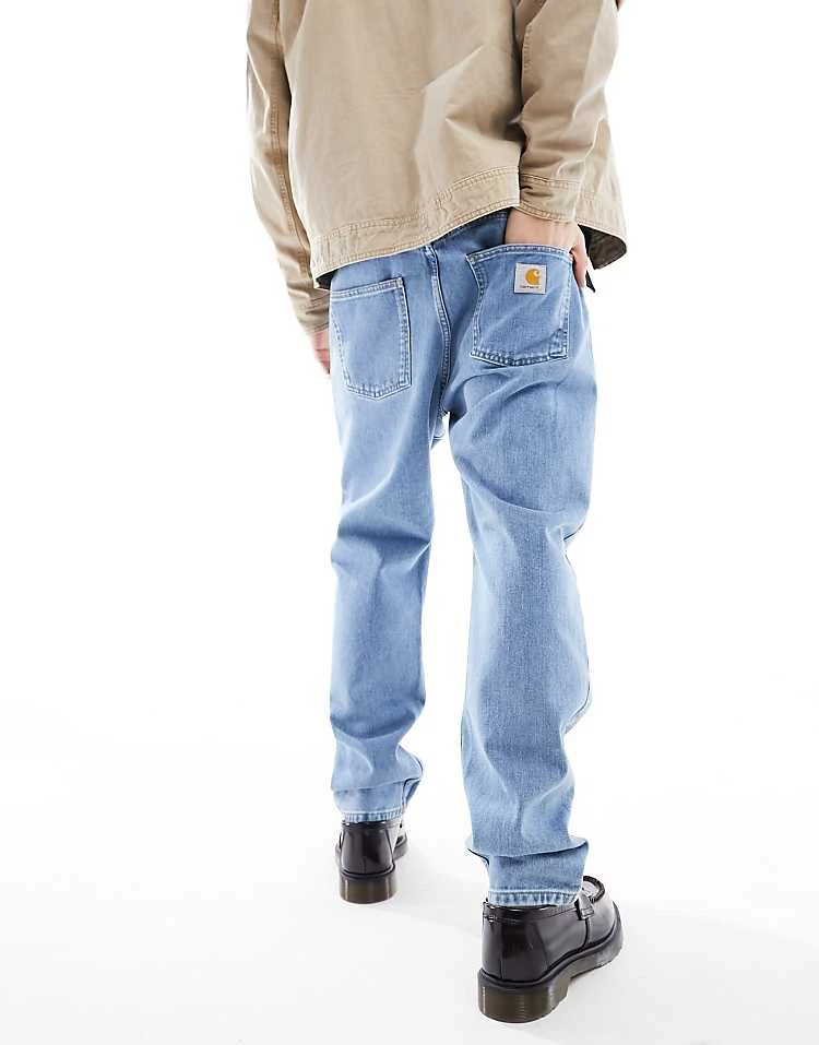 Carhartt WIP Newel Relaxed Tapered Jeans In Blue Wash For Men 4 Carhartt WIP Newel Relaxed Tapered Jeans In Blue Wash For Men - Image 4