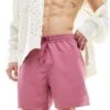 Carhartt WIP Chase Swim Shorts In Pink For Men