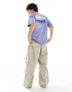 Carhartt WIP Cover Backprint T-shirt In Blue For Men