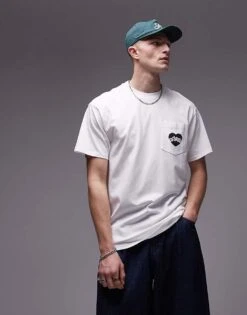 Carhartt WIP Amour Pocket Heart T-shirt In White For Men 9 Carhartt WIP Amour Pocket Heart T-shirt In White For Men -Carhartt WIP Sales 206423080 1 white 1