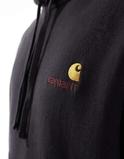 Carhartt WIP American Script Hoodie In Black For Men -Carhartt WIP Sales 206423096 4