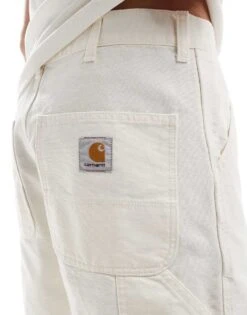 Carhartt WIP Single Knee Carpenter Short In Off White For Men 9 Carhartt WIP Single Knee Carpenter Short In Off White For Men -Carhartt WIP Sales 206423118 4