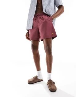 Carhartt WIP Chase Swim Short In Red For Men -Carhartt WIP Sales 206423153 4