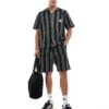Carhartt WIP Co-ord Dodson Stripe Short Sleeve Shirt In Black