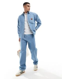 Carhartt WIP Carhatt WIP Co-ord Menard Herringbone Jean In Blue