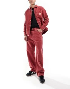 Carhartt WIP Co-ord Landon Loose Tapered Fit Jean In Red For Men -Carhartt WIP Sales 206423341 1 red 1