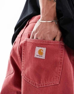 Carhartt WIP Co-ord Landon Loose Tapered Fit Jean In Red For Men -Carhartt WIP Sales 206423341 2