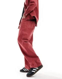 Carhartt WIP Co-ord Landon Loose Tapered Fit Jean In Red For Men -Carhartt WIP Sales 206423341 5