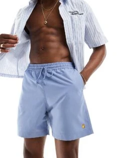 Carhartt WIP Chase Swim Short In Light Blue For Men