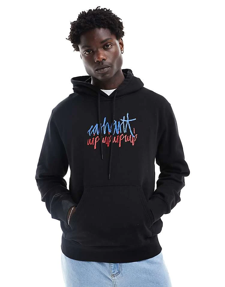 Carhartt WIP Stereo Graphic Hoodie In Black For Men 2 Carhartt WIP Stereo Graphic Hoodie In Black For Men - Image 2