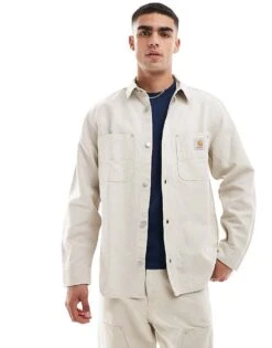 Carhartt WIP Co-ord Walter Double Pocket Denim Overshirt In Ecru For Men Cream -Carhartt WIP Sales 206423411 1 cream 1