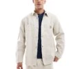 Carhartt WIP Co-ord Walter Double Pocket Denim Overshirt In Ecru For Men Cream