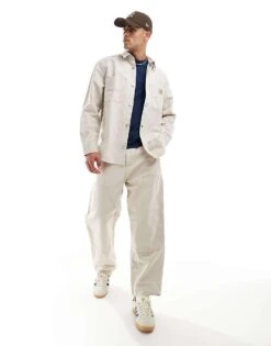 Carhartt WIP Co-ord Walter Double Pocket Denim Overshirt In Ecru For Men Cream -Carhartt WIP Sales 206423411 3