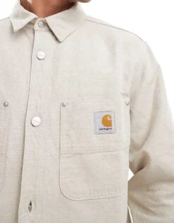 Carhartt WIP Co-ord Walter Double Pocket Denim Overshirt In Ecru For Men Cream -Carhartt WIP Sales 206423411 4
