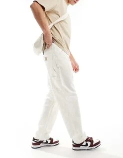 Carhartt WIP Single Knee Carpenter Trousers In White For Men -Carhartt WIP Sales 206423419 3