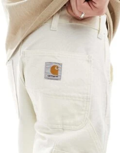 Carhartt WIP Single Knee Carpenter Trousers In White For Men -Carhartt WIP Sales 206423419 4