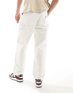 Carhartt WIP Single Knee Carpenter Trousers In White For Men -Carhartt WIP Sales 206423419 5