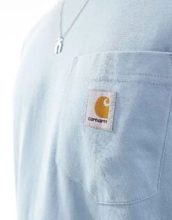 Carhartt WIP Pocket T-shirt In Light Blue For Men -Carhartt WIP Sales 206423446 4