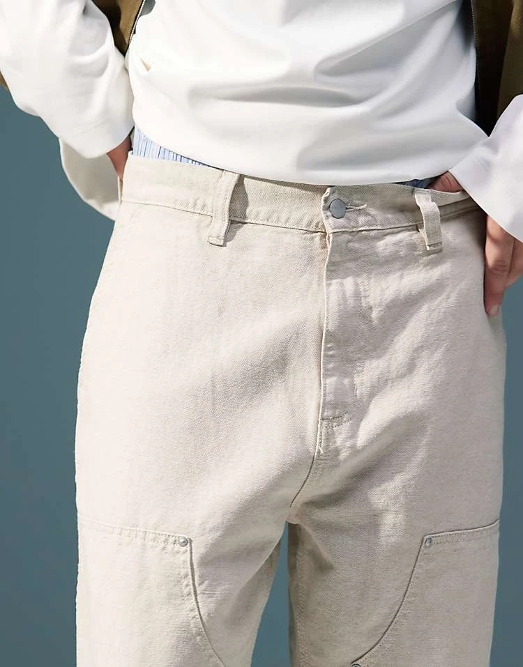 Carhartt WIP Co-ord Walter Double Knee Trouser In Light Beige For Men Cream 3 Carhartt WIP Co-ord Walter Double Knee Trouser In Light Beige For Men Cream - Image 3