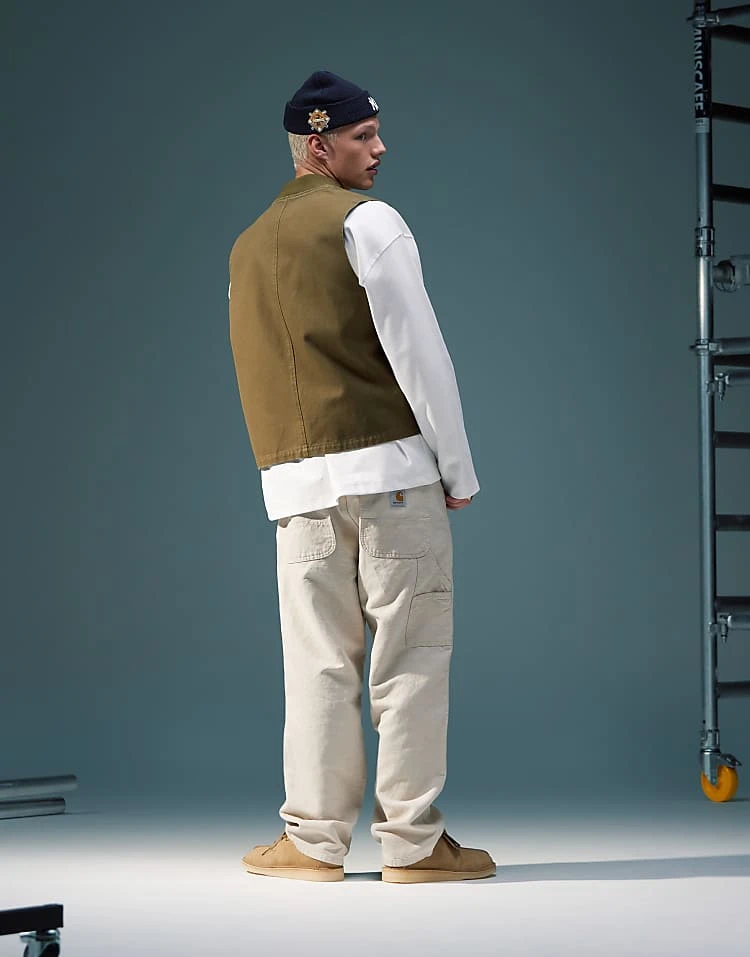 Carhartt WIP Co-ord Walter Double Knee Trouser In Light Beige For Men Cream 4 Carhartt WIP Co-ord Walter Double Knee Trouser In Light Beige For Men Cream - Image 4