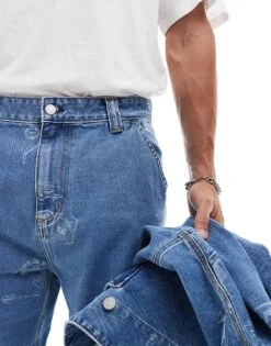 Carhartt WIP Stamp Print Loose Tapered Fit Jean In Blue For Men 10 Carhartt WIP Stamp Print Loose Tapered Fit Jean In Blue For Men -Carhartt WIP Sales 206423551 5