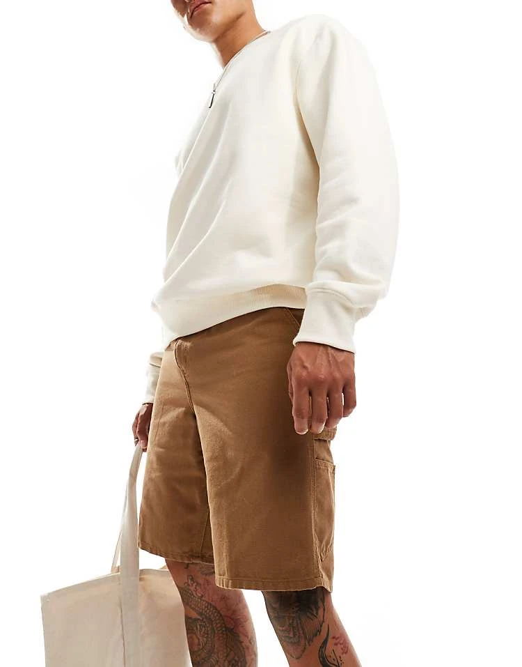 Carhartt WIP Single Knee Carpenter Short In Brown For Men 2 Carhartt WIP Single Knee Carpenter Short In Brown For Men - Image 2