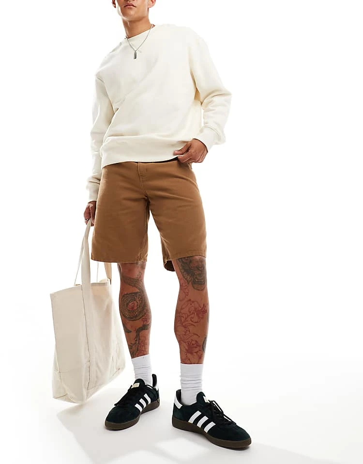 Carhartt WIP Single Knee Carpenter Short In Brown For Men 4 Carhartt WIP Single Knee Carpenter Short In Brown For Men - Image 4