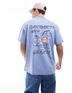 Carhartt WIP Gelato Graphic Back T-shirt In Blue For Men