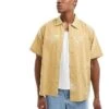 Carhartt WIP Stamp Print Short Sleeve Shirt In Sand For Men Yellow