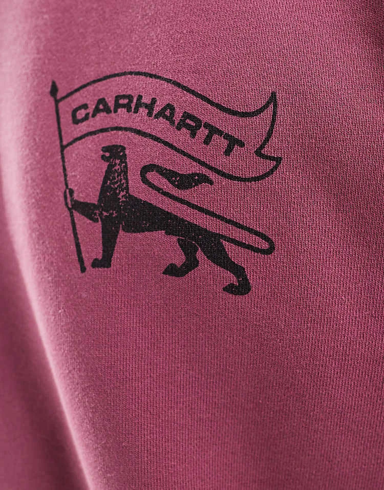 Carhartt WIP Stamp Detroit Graphic Sweatshirt In Purple For Men 4 Carhartt WIP Stamp Detroit Graphic Sweatshirt In Purple For Men - Image 4