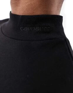 Carhartt WIP Long Sleeve Mockneck Script T-shirt In Black For Men -Carhartt WIP Sales 206637482 3