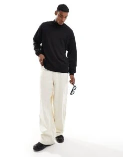 Carhartt WIP Long Sleeve Mockneck Script T-shirt In Black For Men -Carhartt WIP Sales 206637482 4