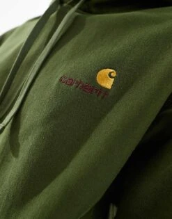 Carhartt WIP American Script Hoodie In Khaki For Men -Carhartt WIP Sales 206637735 4