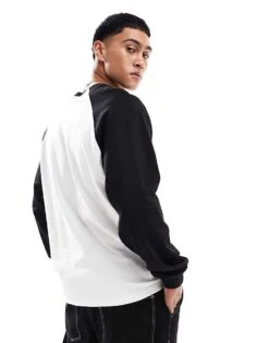 Carhartt WIP Long Sleeve Ducks Baseball T-shirt In White For Men -Carhartt WIP Sales 206637765 2