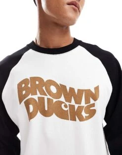 Carhartt WIP Long Sleeve Ducks Baseball T-shirt In White For Men -Carhartt WIP Sales 206637765 3