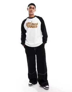 Carhartt WIP Long Sleeve Ducks Baseball T-shirt In White For Men -Carhartt WIP Sales 206637765 4