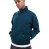 Carhartt WIP 3/4 Zip Sweatshirt In Green For Men