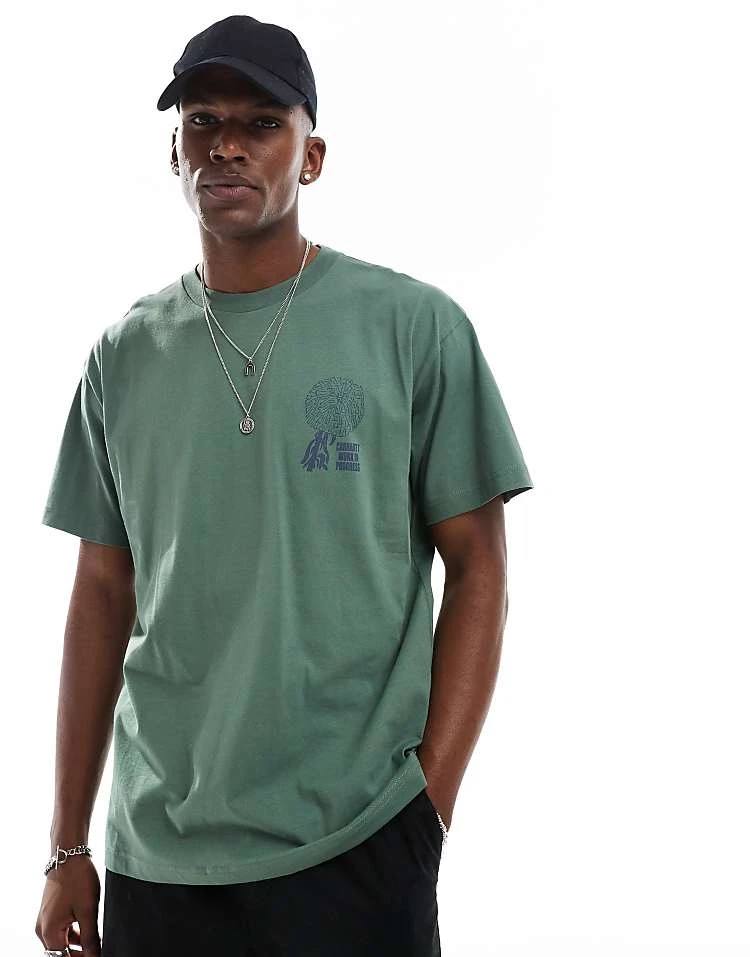 Carhartt WIP Chrysanthemum T-shirt In Green For Men 2 Carhartt WIP Chrysanthemum T-shirt In Green For Men - Image 2
