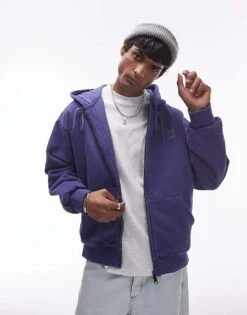 Carhartt WIP Vista Zip Up Jacket In Purple For Men -Carhartt WIP Sales 206637805 1 purple 1