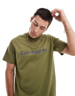 Carhartt WIP Script T-shirt In Green For Men -Carhartt WIP Sales 206637862 1 green 1