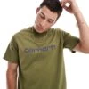 Carhartt WIP Script T-shirt In Green For Men