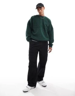 Carhartt WIP Coordinate Borg Sweatshirt In Green For Men -Carhartt WIP Sales 206637894 4