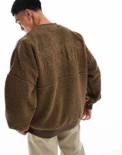 Carhartt WIP Coordinate Graphic Borg Sweatshirt In Brown For Men -Carhartt WIP Sales 206637916 3