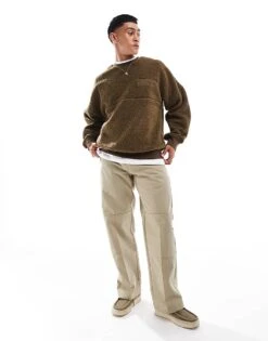Carhartt WIP Coordinate Graphic Borg Sweatshirt In Brown For Men -Carhartt WIP Sales 206637916 4