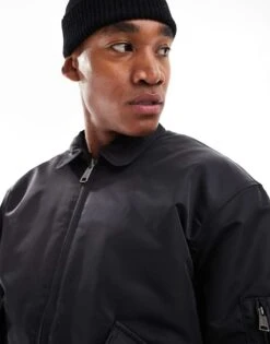 Carhartt WIP Olten Bomber Jacket In Black For Men -Carhartt WIP Sales 206637947 3