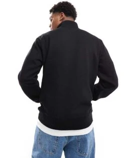 Carhartt WIP 3/4 Zip Sweatshirt In Black For Men -Carhartt WIP Sales 206638202 4