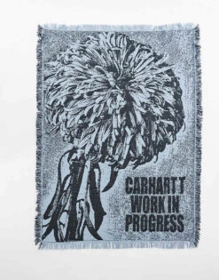 Carhartt WIP Floral Printed Blanket In Grey For Unisex Black